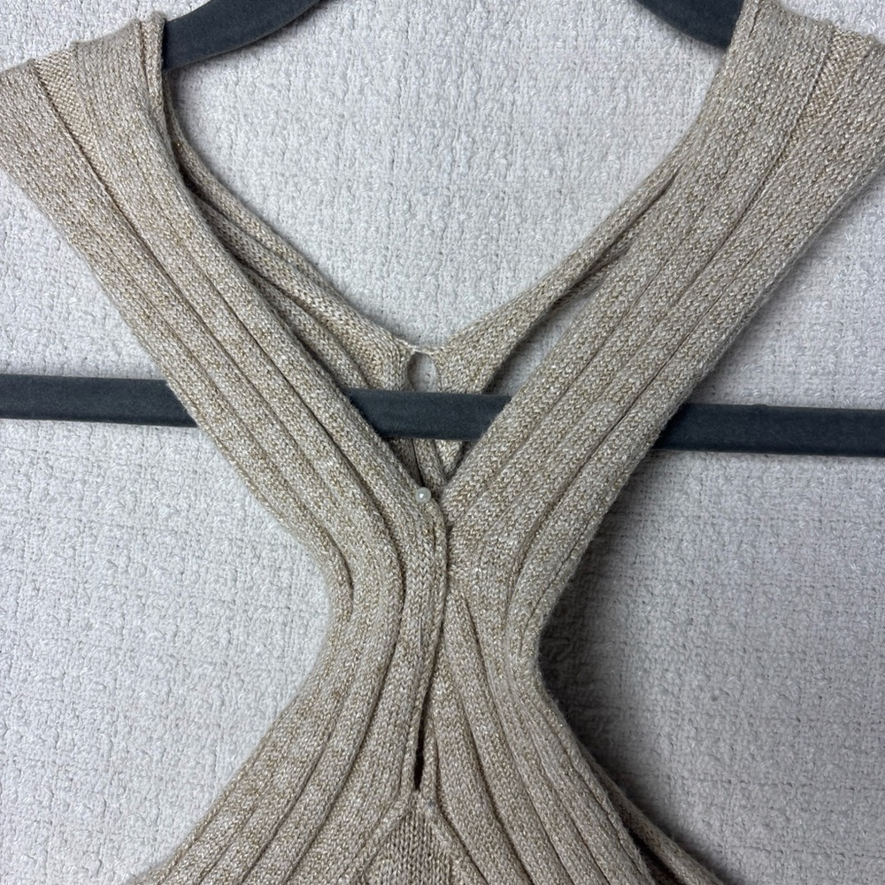 Anthropologie Tan Ribbed‎ Halter Tank - Picture 4 of 11